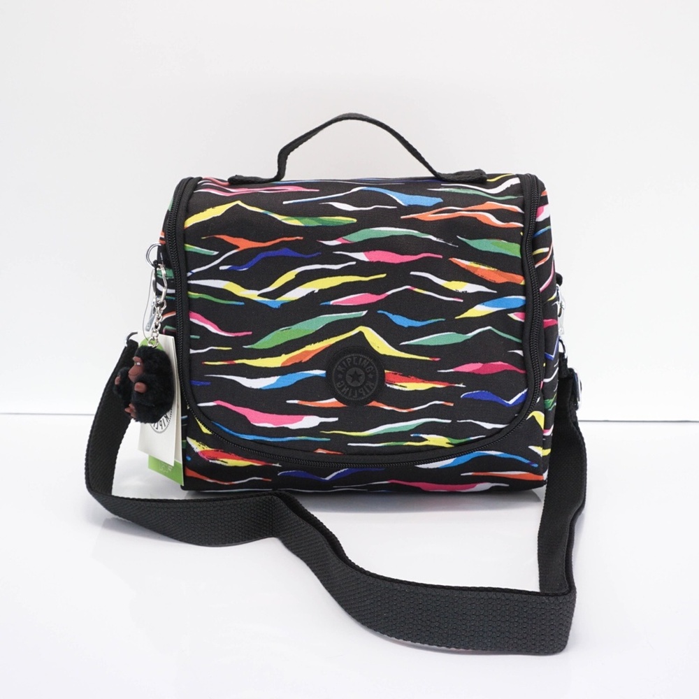 Kipling Kichirou Insulated Lunch Bag AC7256 Polyester Jungle Waves Multi $59 NWT